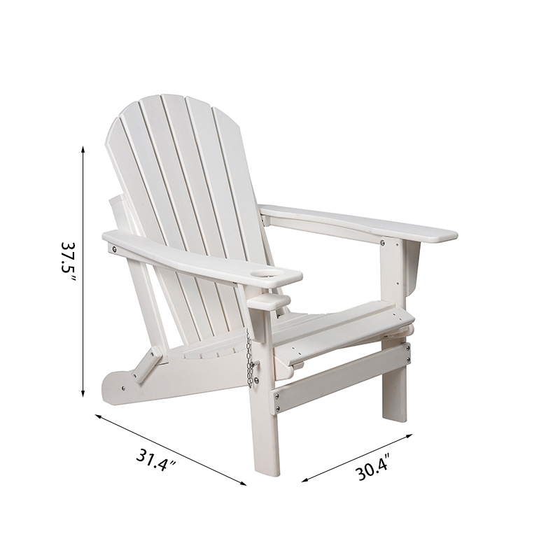 Chaise Adirondack réglable avec porte-gobelet