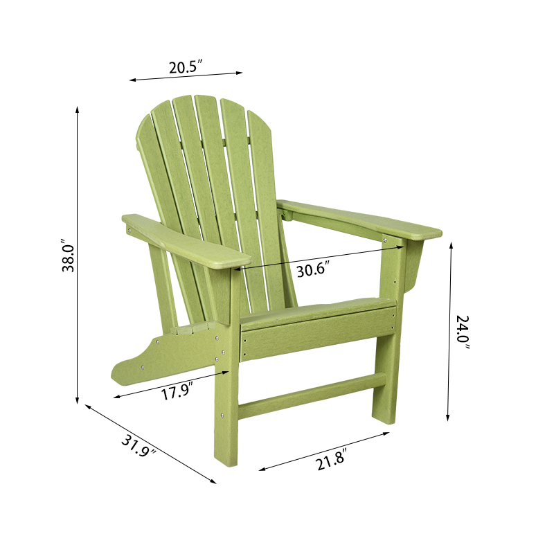 Chaise Adirondack Fix à dossier haut