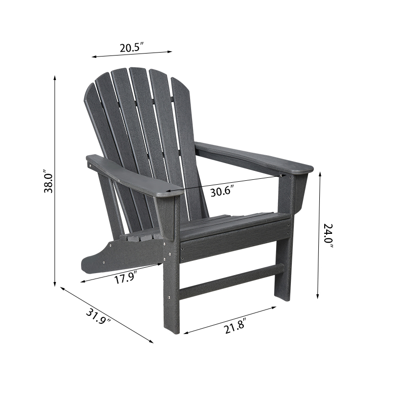 Chaise Adirondack Fix à dossier haut