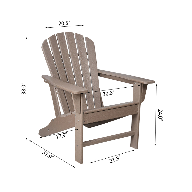 Chaise Adirondack Fix à dossier haut